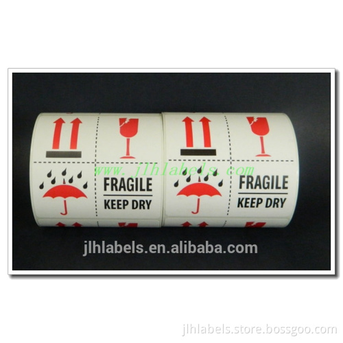 THIS SIDE UP, FRAGILE, KEEP DRY, SIZE 4X4 Inches ,500 labels/roll,semi-glossy